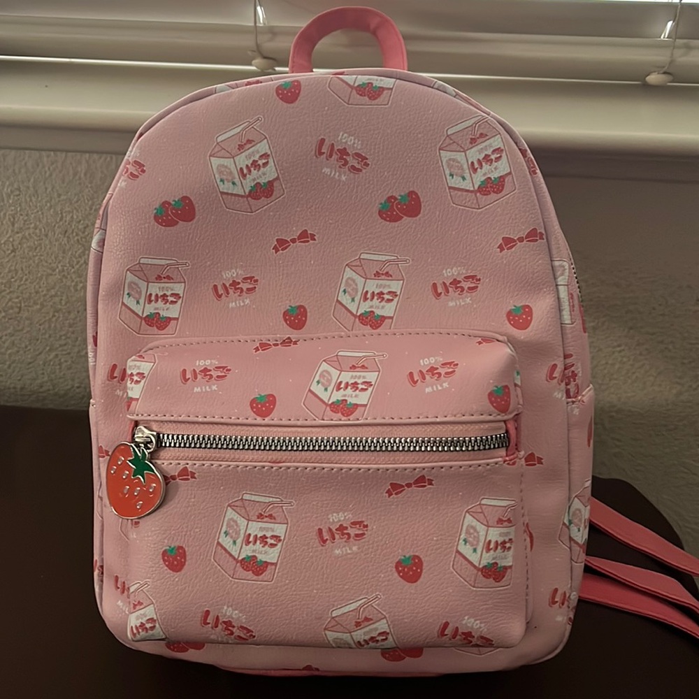 Hot Topic Strawberry Milk Mini Backpack